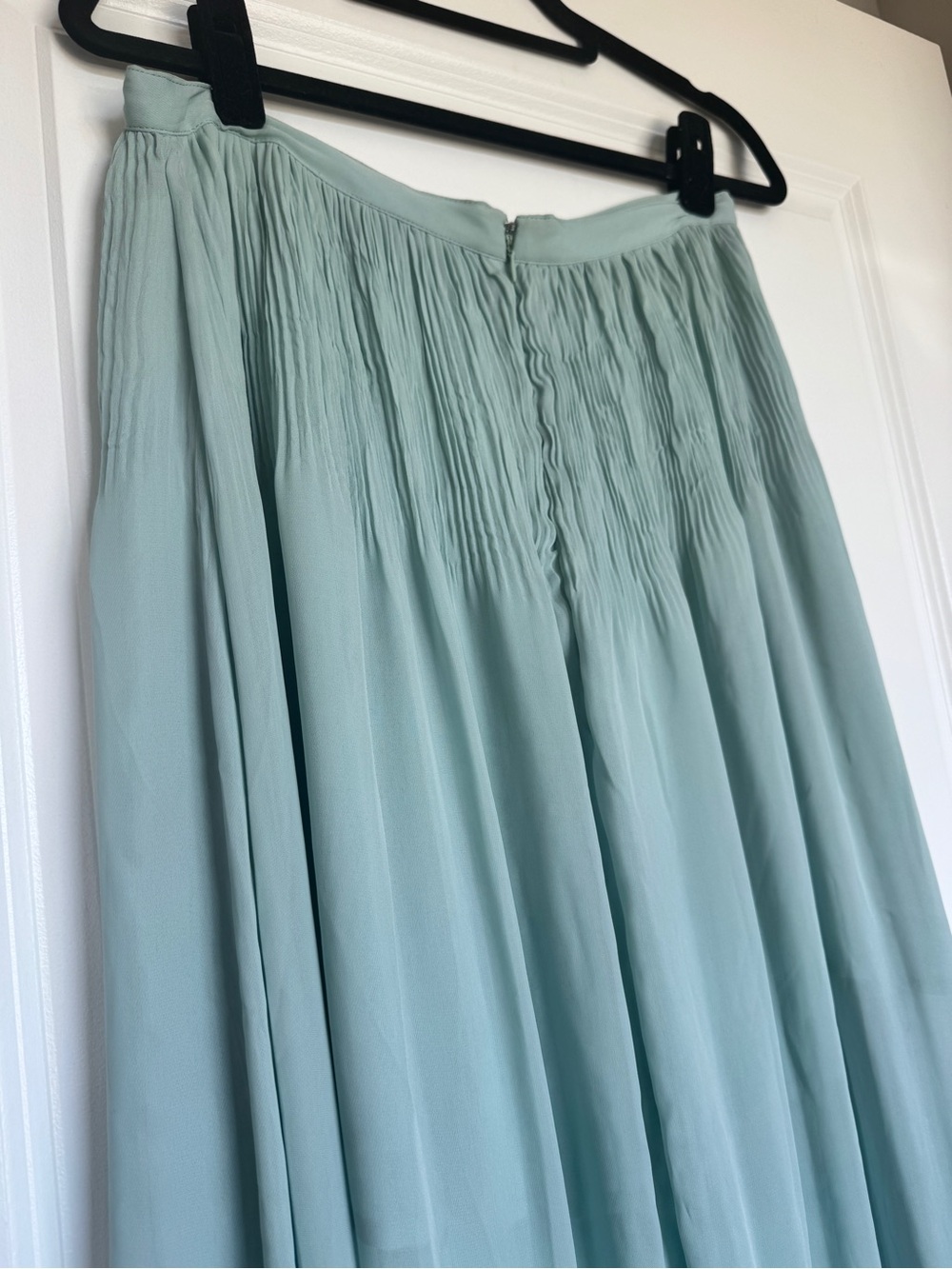 SANCTUARY Anthropologie Mint Green Seafoam Hi-Low Asymmetrical Maxi Skirt L - Picture 11 of 15